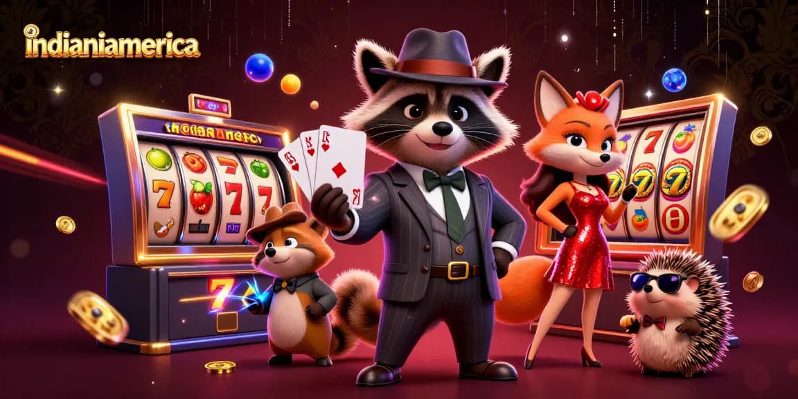 Immerse in indianiamerica's luxurious gaming experience with charming characters and dynamic slot elements.