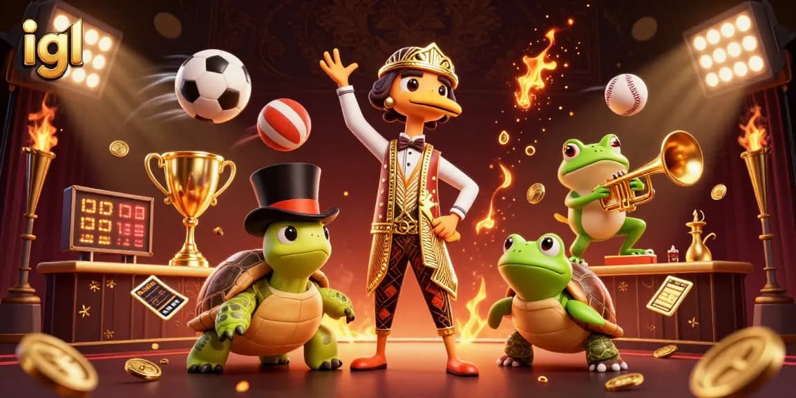 Experience lavish gaming at igl with vibrant characters and thrilling casino elements surrounding them.