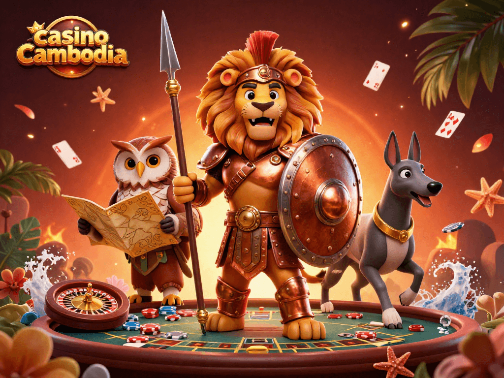 Experience thrilling live games at casino cambodia with this vibrant 3D illustration.