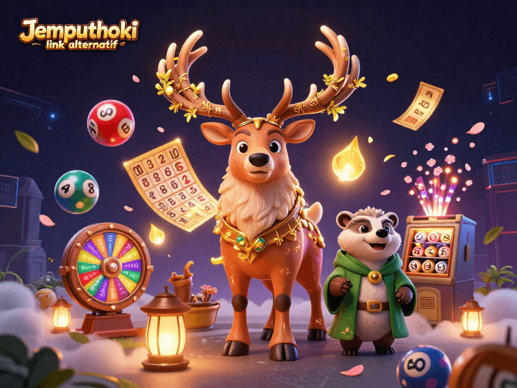 Engage with Jemputhoki link alternatif in a vibrant, dynamic casino scene full of excitement and rewards.