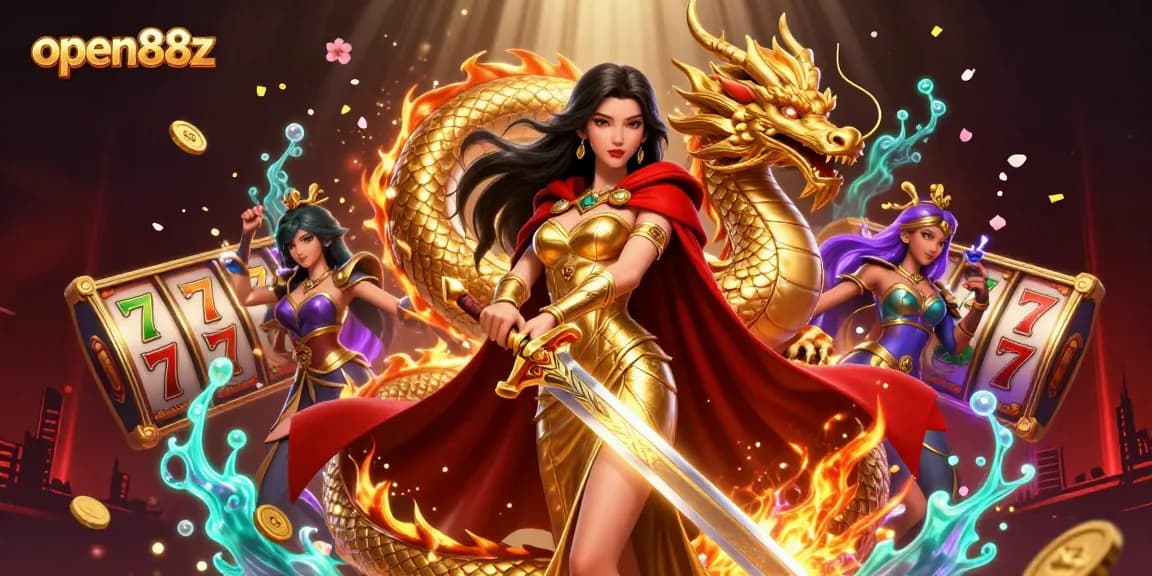 Spin to win big with open88z's vibrant 3D casino illustration filled with luck and excitement.