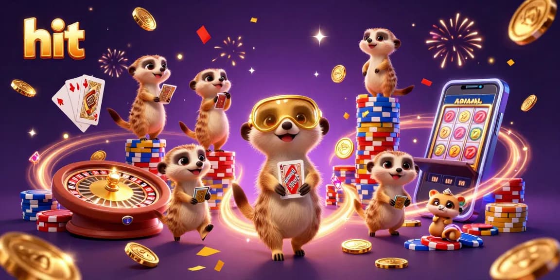 Hit the jackpot at an exciting casino with meerkats running the show and golden treasures everywhere.