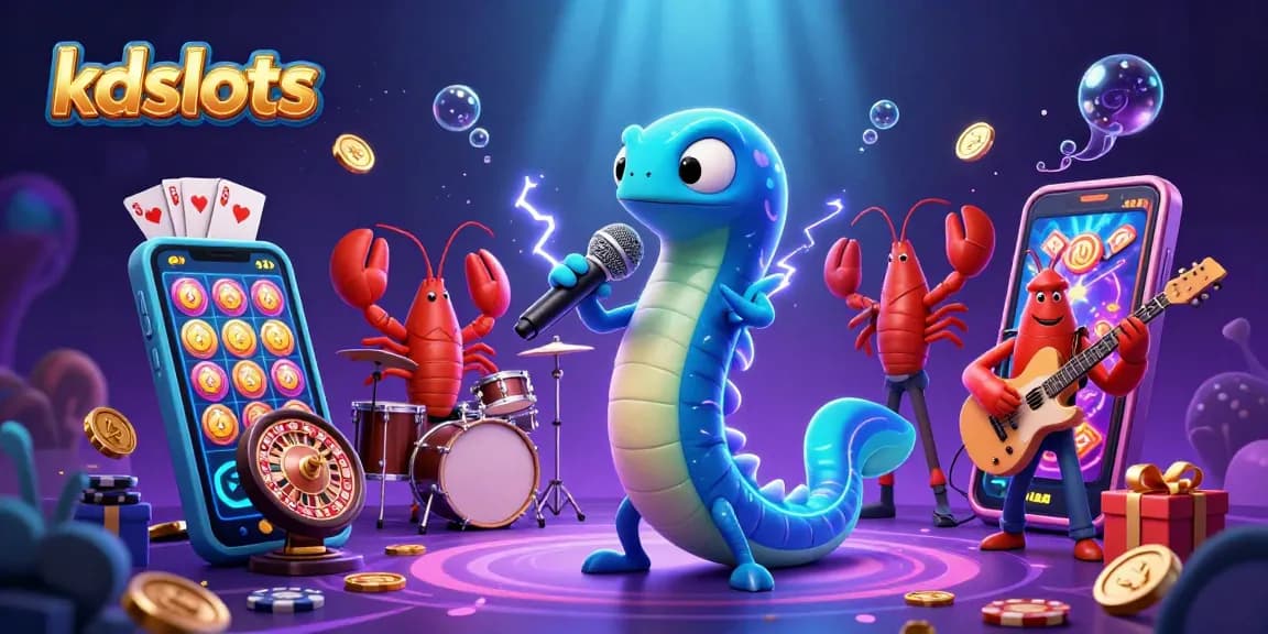Experience thrilling gaming at kdslots with electric eel DJ, immersive slot action, and vibrant casino atmosphere.