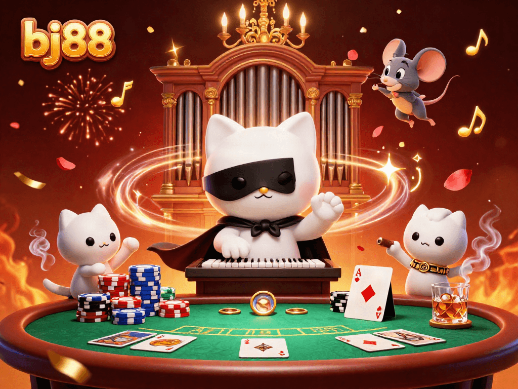 Experience the thrills of bj88 gaming in an engaging casino scene with vibrant characters and action.
