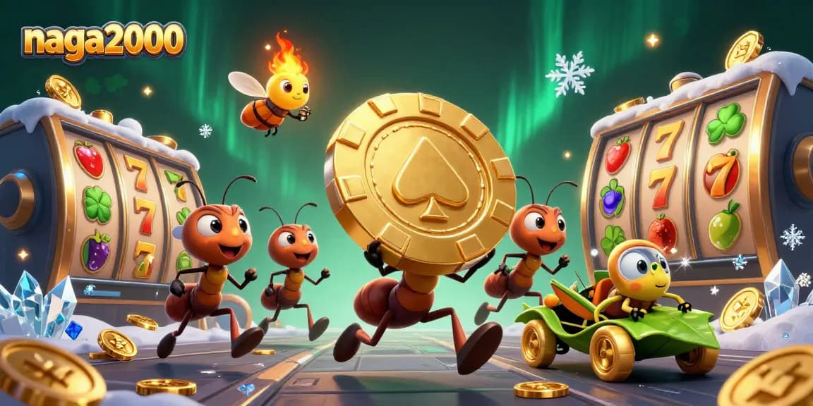 Naga2000 hadir dengan inspirasi slot terbaik, layaknya tim semut mencuri chip poker emas yang sangat besar.