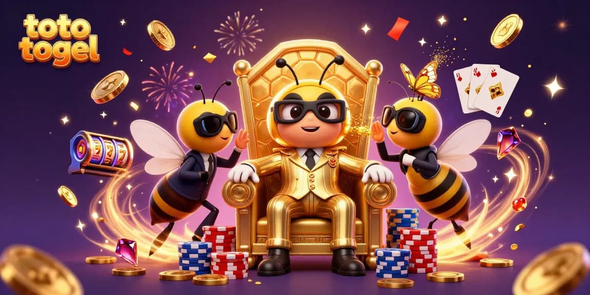 Experience the excitement of toto togel with energetic characters in a dynamic casino scene.