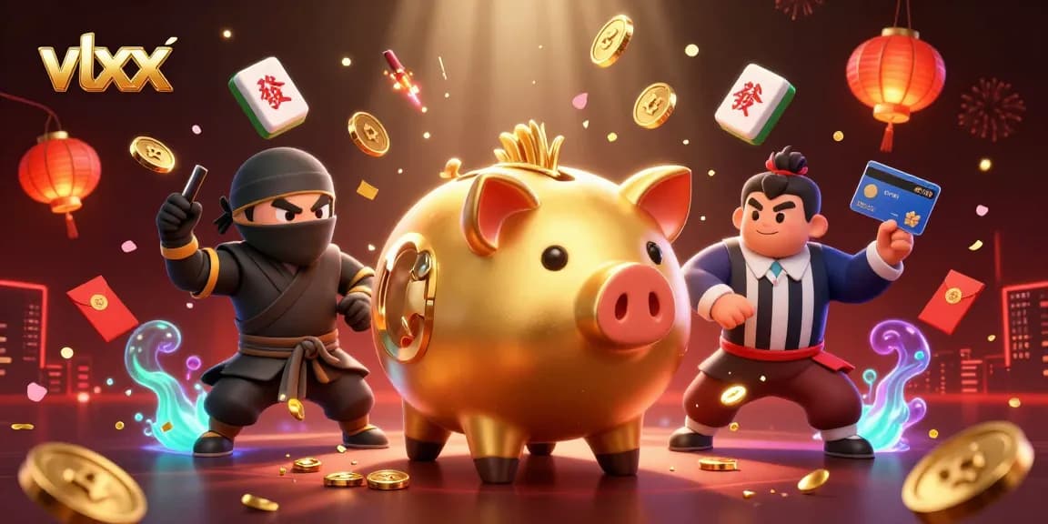 Experience vibrant action as the vlxx piggy bank sumo wrestler unleashes golden coin showers!