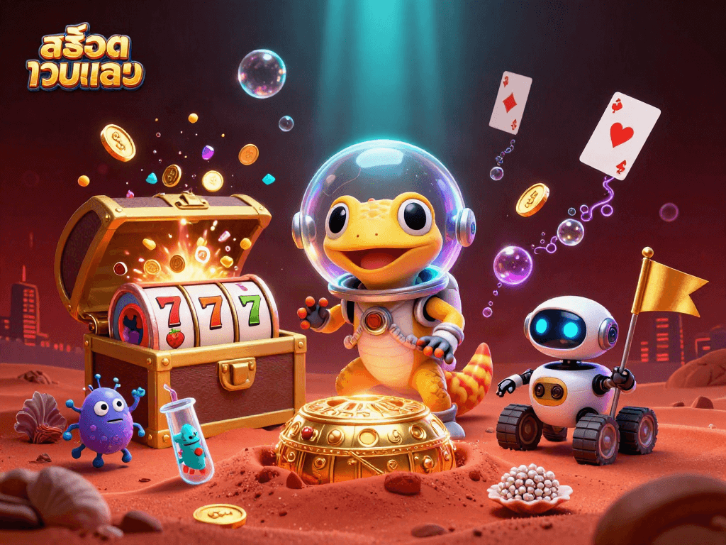 Spin your way to victory with สล็อตเว็บตรง in this vibrant Martian casino adventure!