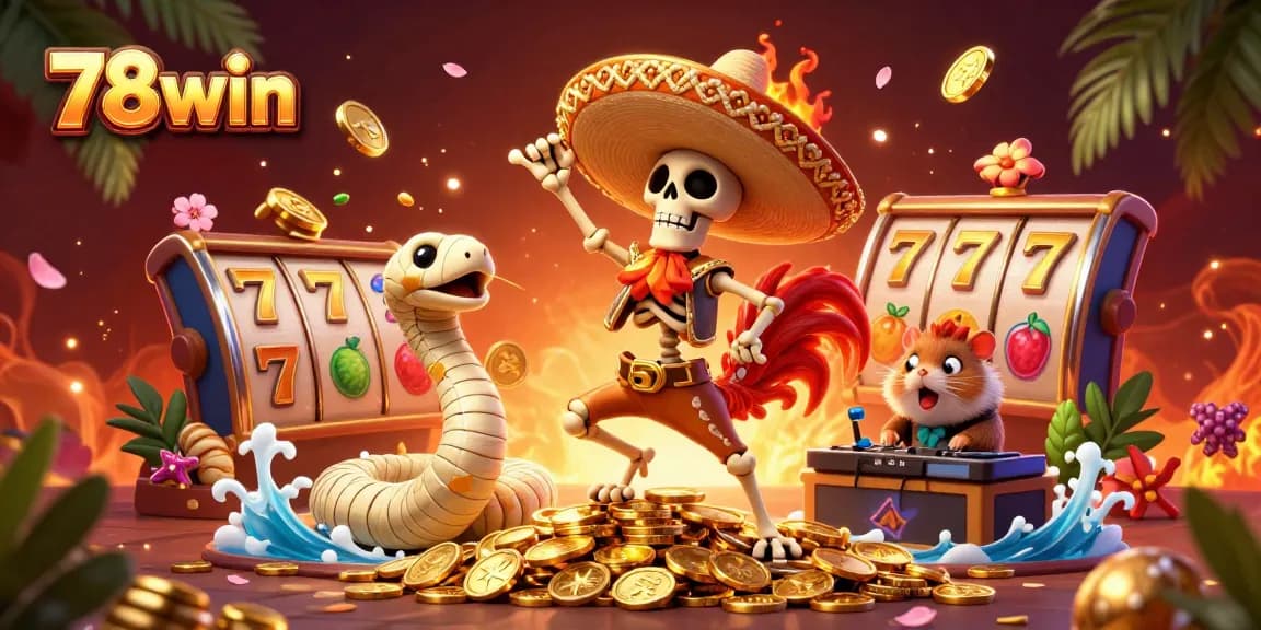 Experience winning excitement with the 78win triumphant casino scene featuring dynamic characters and vibrant elements.