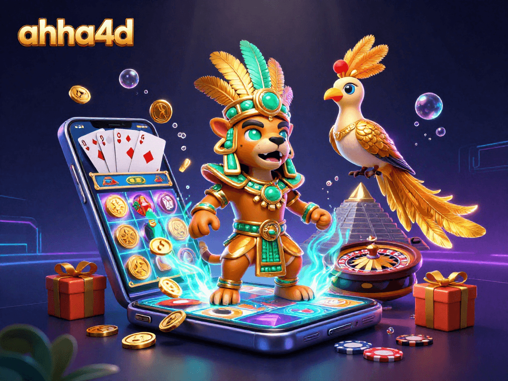 Praktikkan strategi judi di ahha4d dengan slot game penuh warna dan simbol keberuntungan.