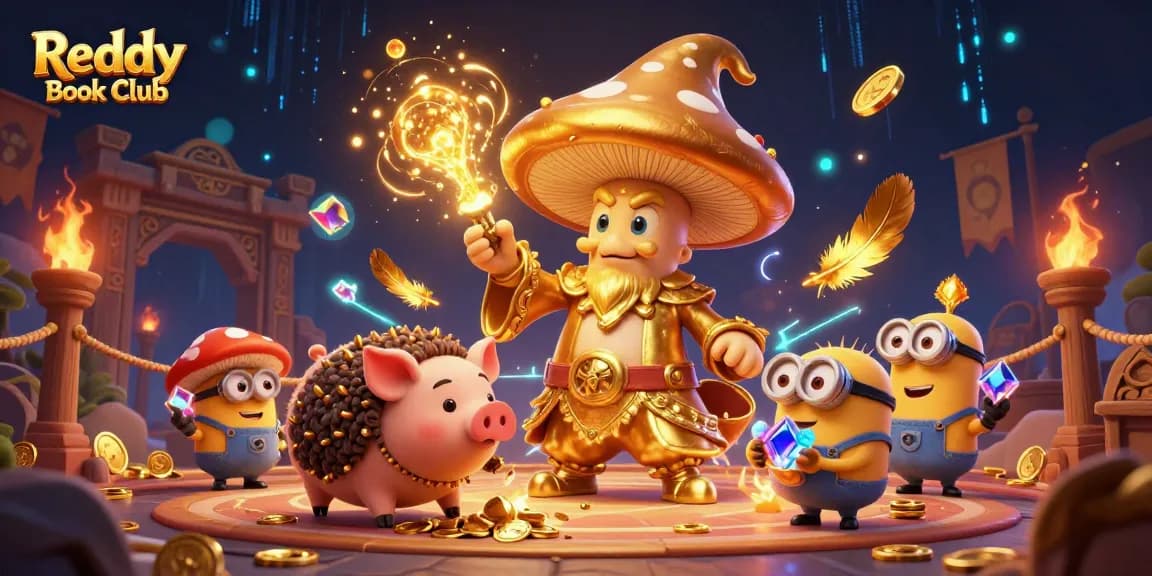 Engage with the vibrant magic of Reddy Book Club, where a whimsical wizard and friends guide your betting adventure.