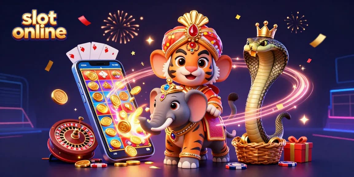 Engage with stunning slot online action featuring vibrant characters, coins, and celebratory details.
