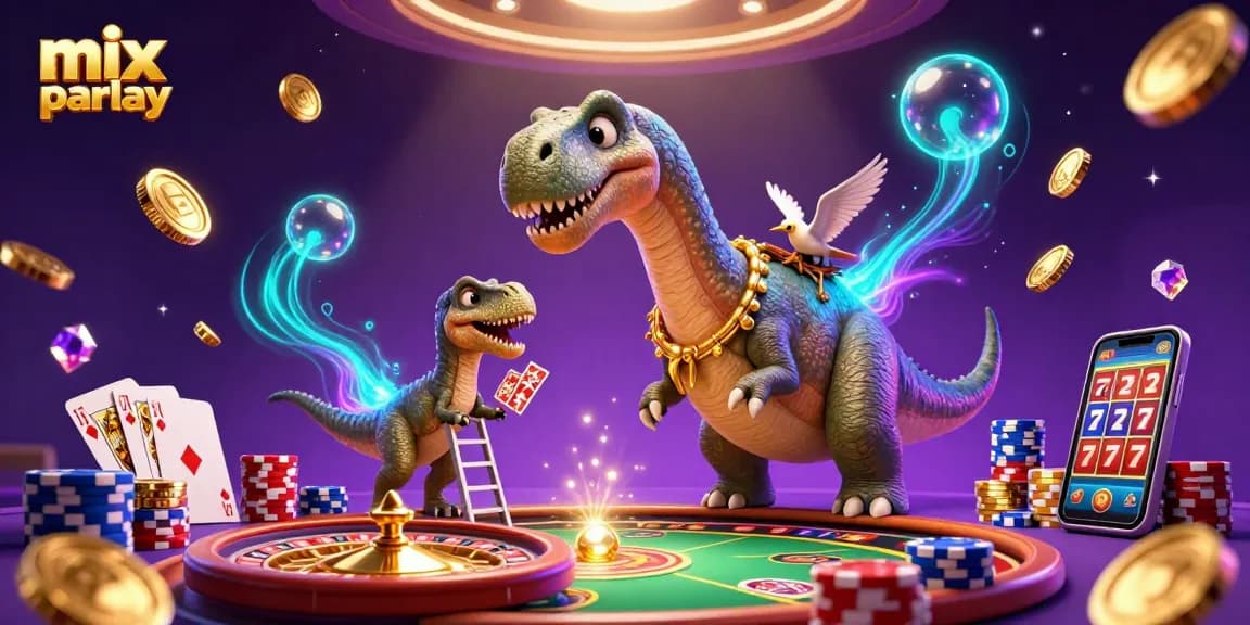 Engage in the thrilling mix parlay experience with this vibrant 3D illustration showcasing a unique sports betting scene.