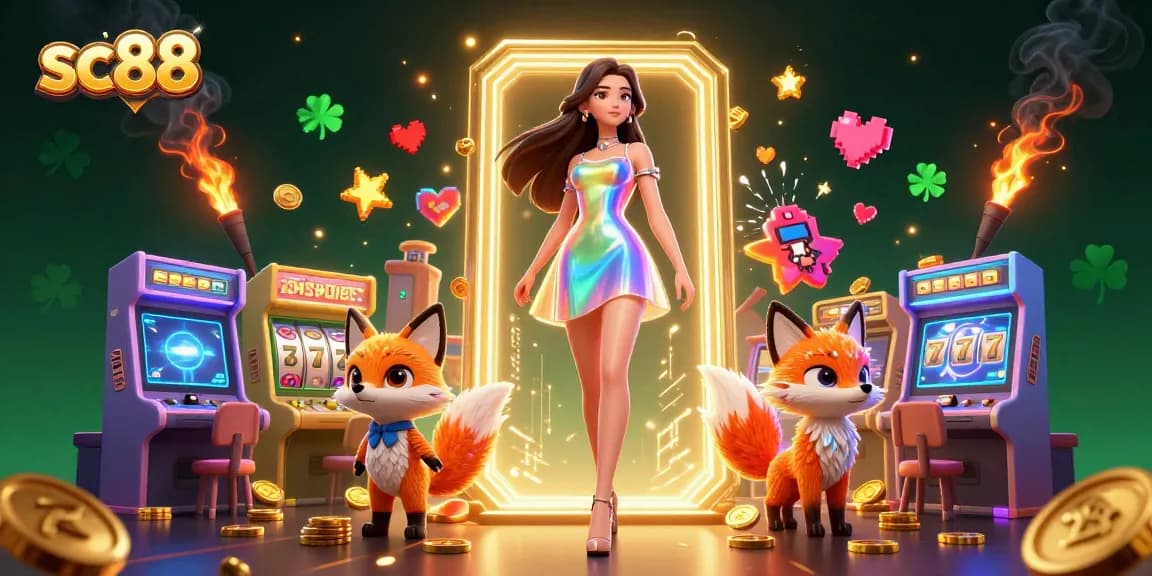 Experience thrilling gameplay at sc88 with vibrant slots and exciting bonuses in a colorful casino scene.