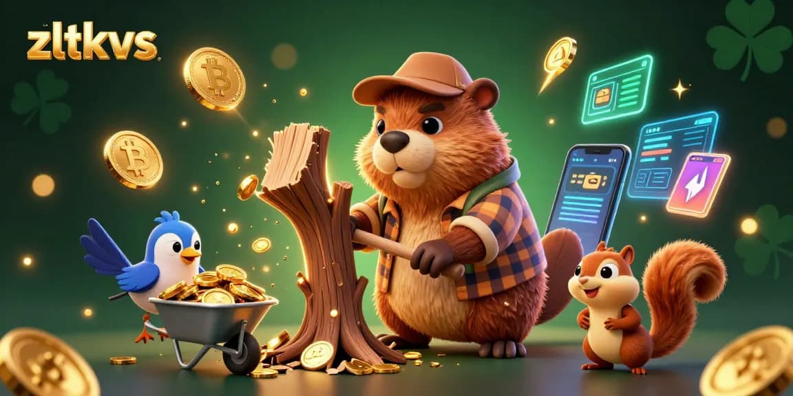 Spin to win big with zltkvs, showcasing a colorful casino scene filled with golden coins and crypto elements.