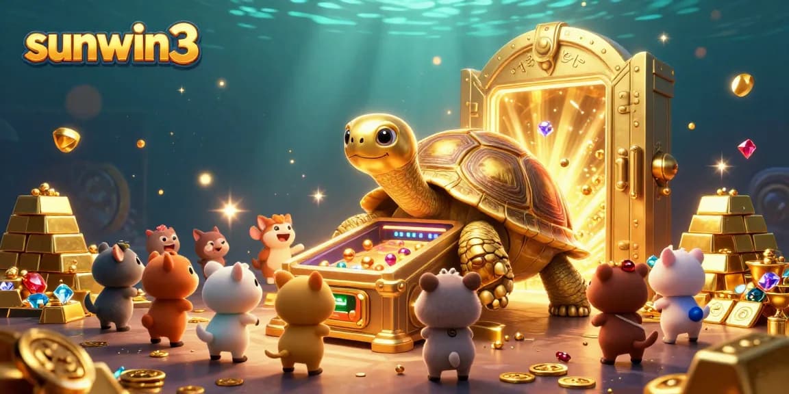 Experience thrilling fun with sunwin3's colossal golden tortoise gaming interface in action!