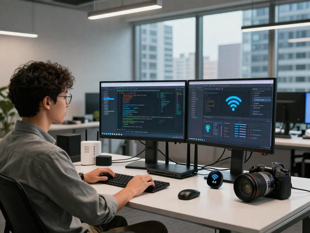 Optimalkan wifi4d di ruang kerja modern dengan perangkat teknologi canggih.