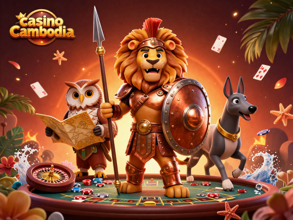 Experience thrilling live games at casino cambodia with this vibrant 3D illustration.