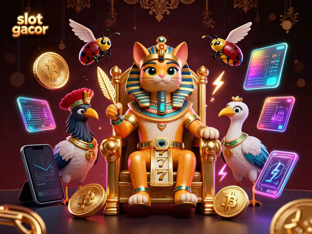 Melihat aksi penasaran pada slot gacor dengan simbol keberuntungan dan detail megah.