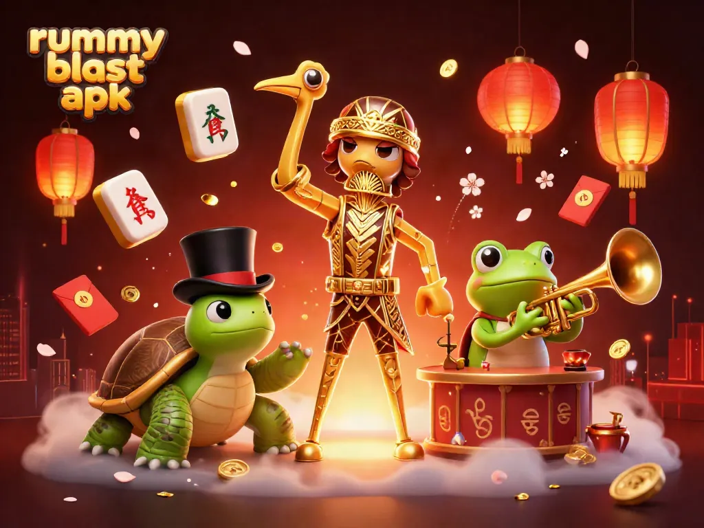 Experience thrilling gameplay with Rummy Blast APK, featuring vibrant characters and dynamic gaming elements.