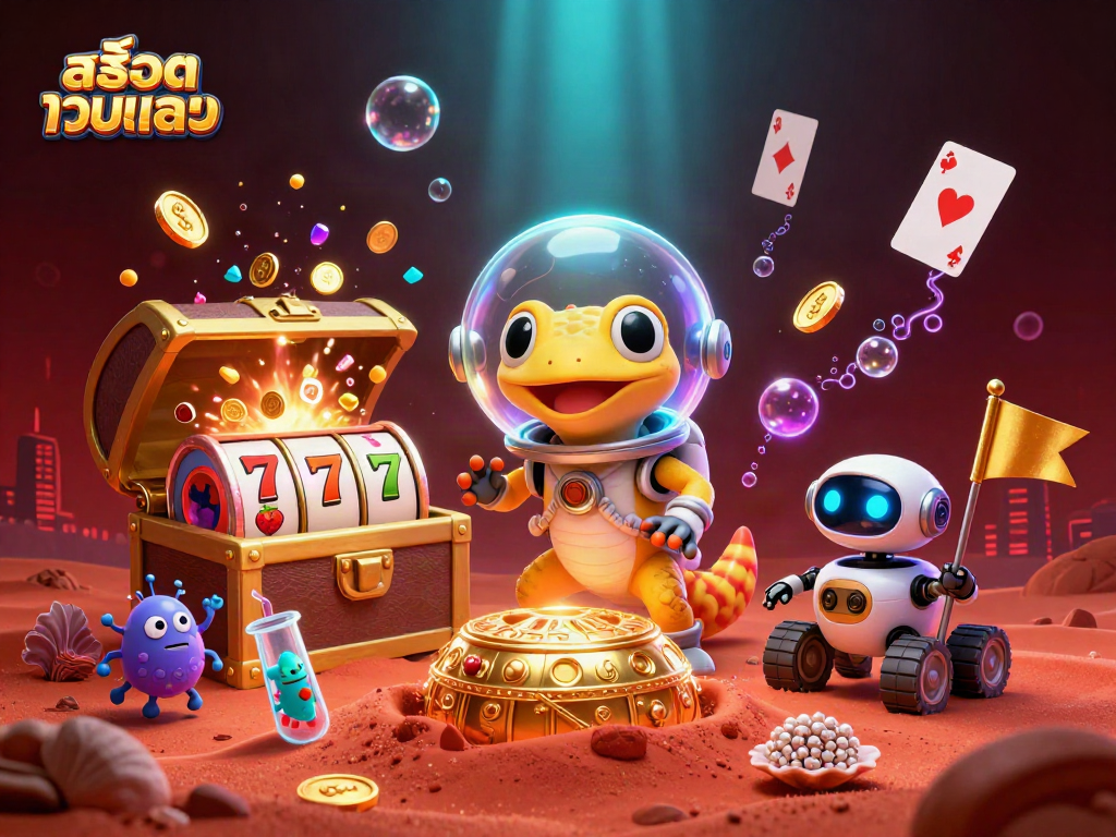 Spin your way to victory with สล็อตเว็บตรง in this vibrant Martian casino adventure!