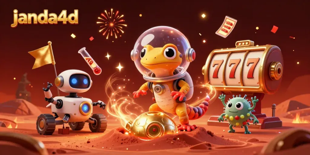 Permainan slot intergalaksi bersama gecko Mars di janda4d memukau dengan jackpot berkilau.