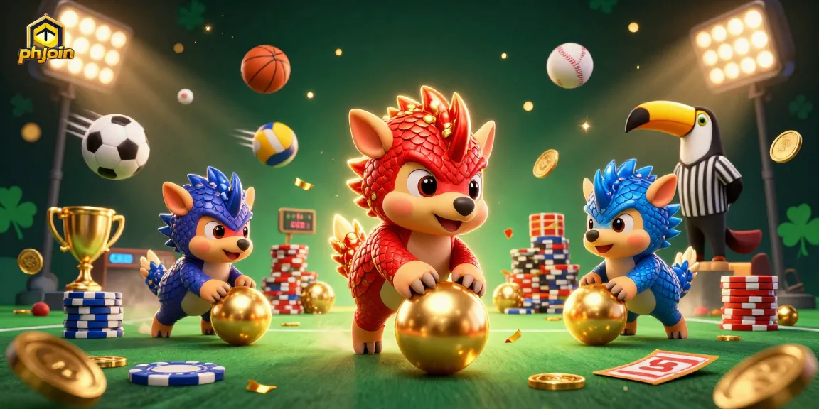 Engage in thrilling sports betting action at phjoin with rival pangolins rolling through poker chips!