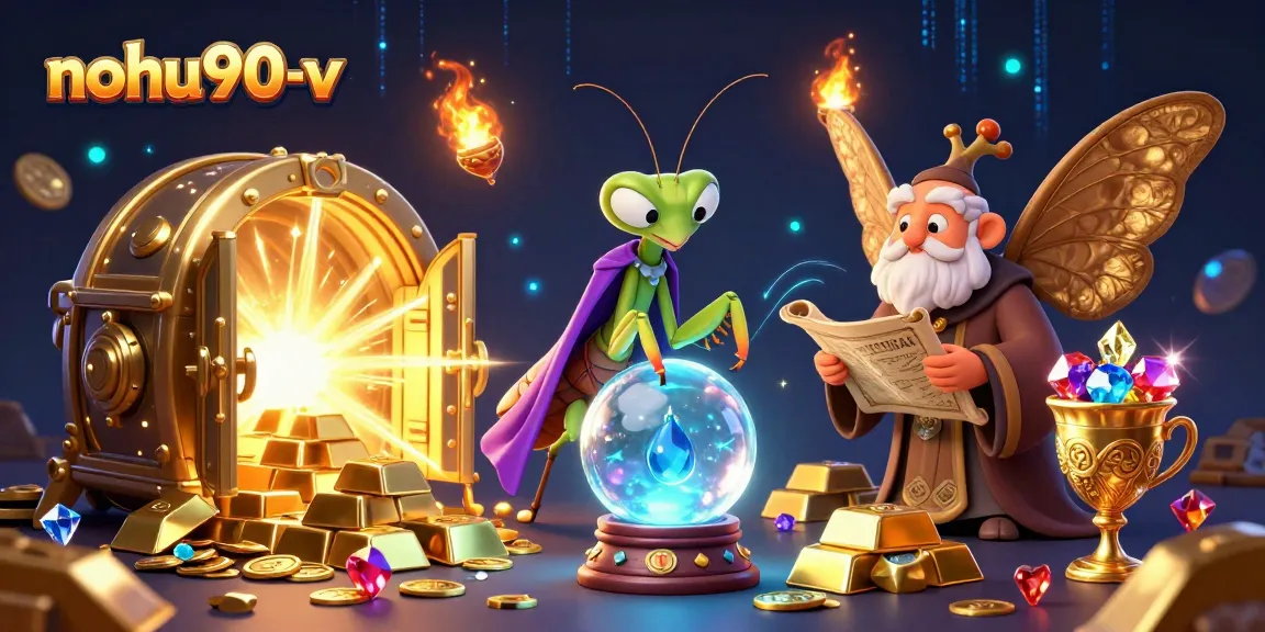 Nohu90-v players immerse in a magical casino experience with captivating characters, sparkling treasures, and thrilling jackpots.